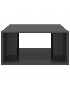 Tavolini Salotto 4pz Grigio Lucido 33x33x33cm Legno Multistrato