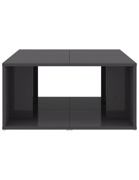 Tavolini Salotto 4pz Grigio Lucido 33x33x33cm Legno Multistrato