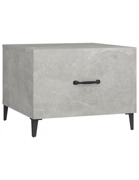Tavolini Salotto Gambe in Metallo 2pz Grigio Cemento 50x50x40cm