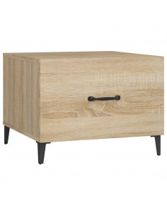 Tavolini Salotto Gambe in Metallo 2pz Rovere Sonoma 50x50x40 cm