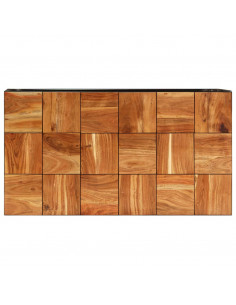 Tavolino 110x60x40 cm in Legno Massello di Acacia e Acciaio