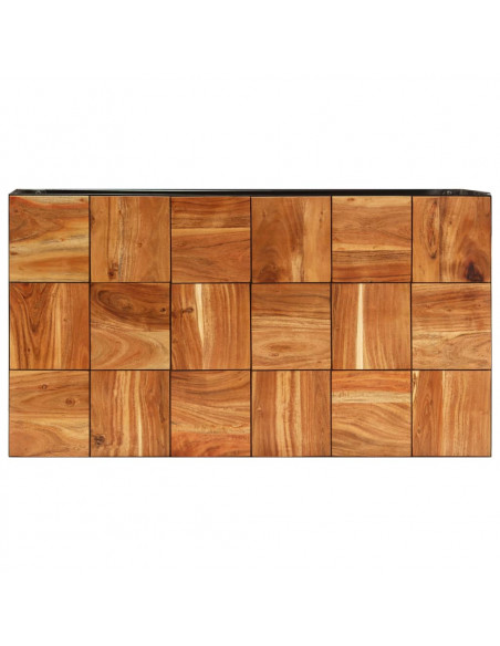 Tavolino 110x60x40 cm in Legno Massello di Acacia e Acciaio