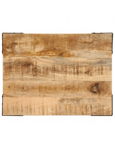 Tavolino 40x30x40 cm in Legno Grezzo Massello di Mango