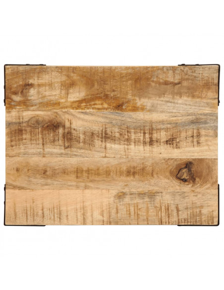 Tavolino 40x30x40 cm in Legno Grezzo Massello di Mango
