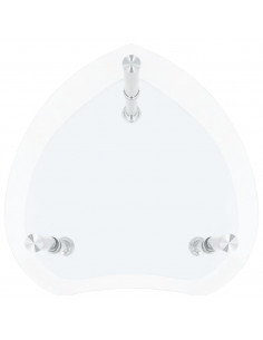 Tavolino a 2 Livelli Trasparente 38x38x50 cm in Vetro Temperato