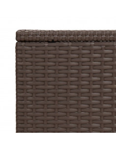 Tavolino a C Marrone 40x35x60 cm in Polyrattan