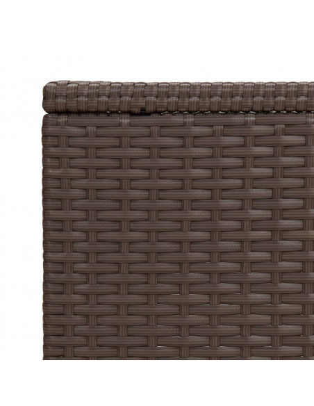 Tavolino a C Marrone 40x35x60 cm in Polyrattan