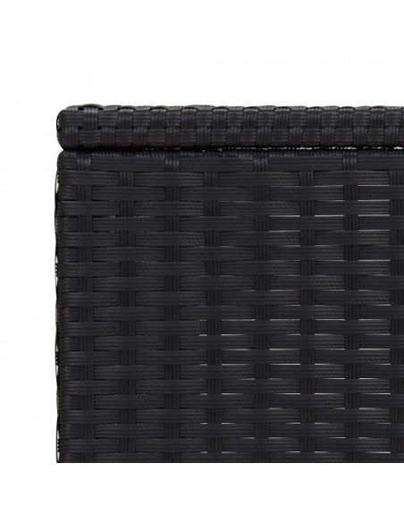 Tavolino a C Nero 40x35x60 cm in Polyrattan