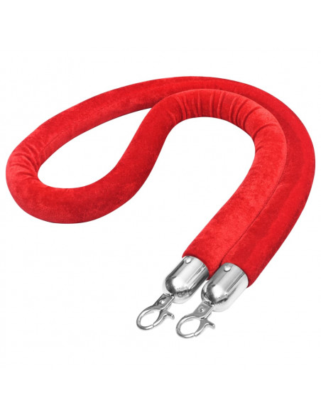 Cordone per Transenne Rosso e Argento in Velluto