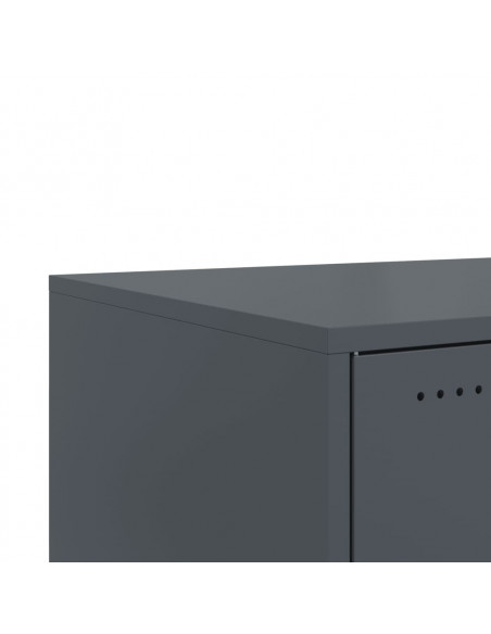 Tavolino Antracite 68x50x43,5 cm in Acciaio Laminato a Freddo