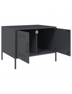 Tavolino Antracite 68x50x50,5 cm in Acciaio Laminato a Freddo