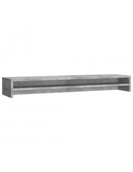 Supporto Monitor Grigio Cemento 100x24x13 cm Legno Multistrato