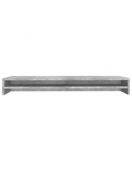 Supporto Monitor Grigio Cemento 100x24x13 cm Legno Multistrato