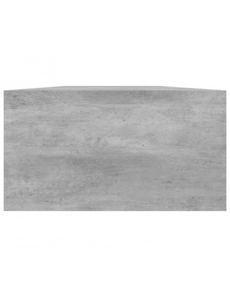 Supporto Monitor Grigio Cemento 100x24x13 cm Legno Multistrato
