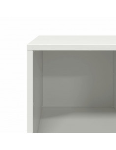 Tavolino Bianco 101,5x50x43,5 cm in Acciaio Laminato a Freddo