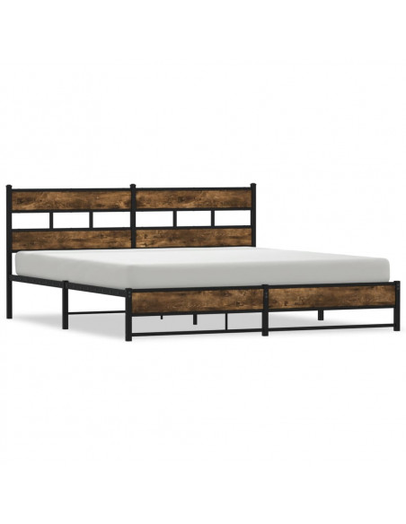 Giroletto senza Materaso in Metallo Rovere Fumo 193x203 cm