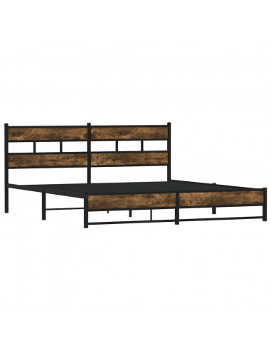 Giroletto senza Materaso in Metallo Rovere Fumo 193x203 cm