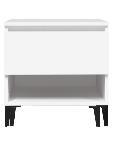 Tavolino Bianco 50x46x50 cm in Legno Multistrato