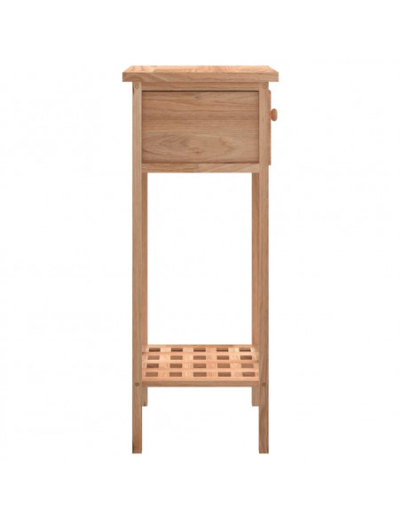 Tavolino con Cassetto 25x25x60 cm Legno Massello di Noce