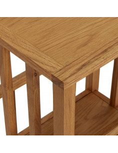 Tavolino con Portariviste 45x35x55 cm Massello di Rovere