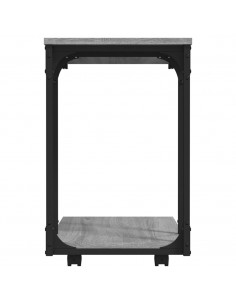 Tavolino con Ruote Grigio Sonoma 50x35x55,5cm Legno Multistrato