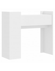 Tavolino Consolle Bianco 100x35x90 cm in Legno Multistrato