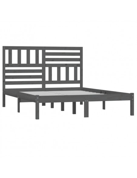 Giroletto Grigio 135x190 cm Double in Legno Massello di Pino
