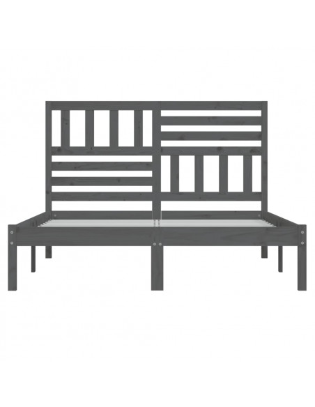 Giroletto Grigio 135x190 cm Double in Legno Massello di Pino