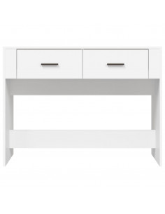Tavolino Consolle Bianco 100x39x75 cm in Legno Multistrato
