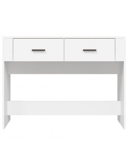 Tavolino Consolle Bianco 100x39x75 cm in Legno Multistrato