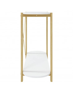 Tavolino Consolle Bianco 110x38x75 cm in Legno Multistrato