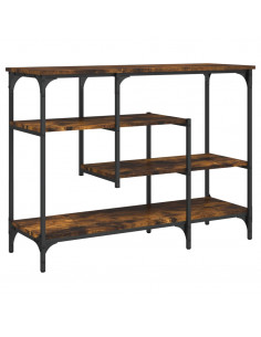 Tavolino Consolle con Ripiani Rovere Fumo 100x35x75 cm