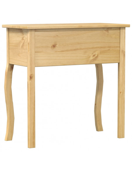 Tavolino Consolle Corona 73x35x73 cm in Legno Massello di Pino