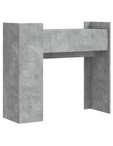 Tavolino Consolle Grigio Cemento 100x35x90 cm in Multistrato