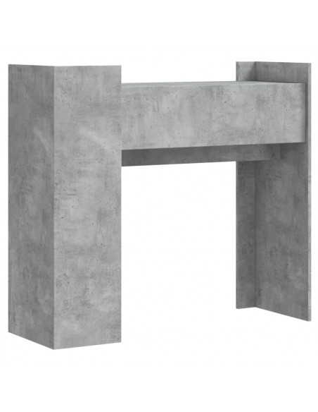 Tavolino Consolle Grigio Cemento 100x35x90 cm in Multistrato