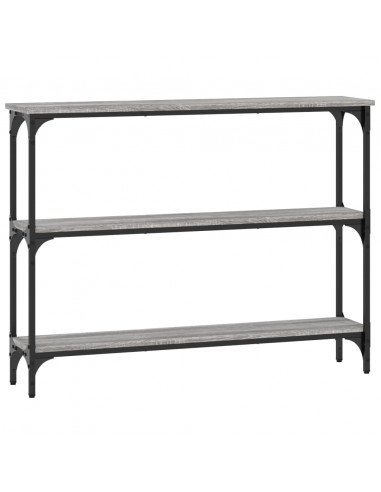 Tavolino Consolle Grigio Sonoma 100x22,5x75cm Legno Multistrato