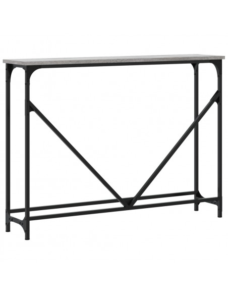 Tavolino Consolle Grigio Sonoma 102x22,5x75cm Legno Multistrato