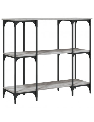 Tavolino Consolle Grigio Sonoma 102x35x90 cm Legno Multistrato