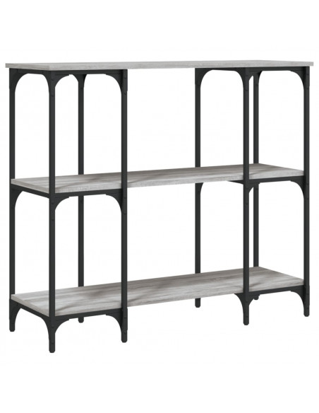 Tavolino Consolle Grigio Sonoma 102x35x90 cm Legno Multistrato