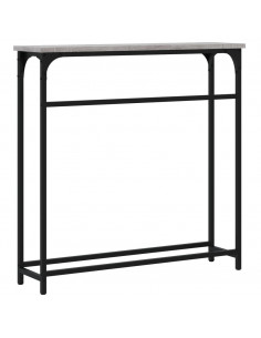 Tavolino Consolle Grigio Sonoma 75x19,5x75 cm Legno Multistrato