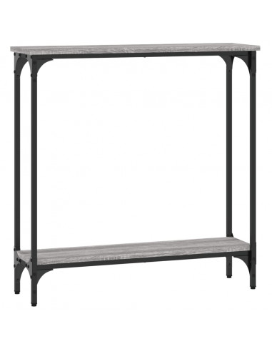 Tavolino Consolle Grigio Sonoma 75x22,5x75 cm Legno Multistrato