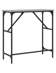 Tavolino Consolle Grigio Sonoma 75x32x75cm in Legno Multistrato