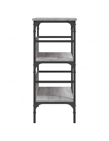 Tavolino Consolle Grigio Sonoma 75x32x75cm in Legno Multistrato