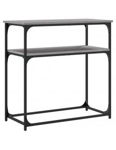 Tavolino Consolle Grigio Sonoma 75x35,5x75 cm Legno Multistrato