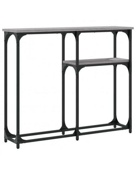 Tavolino Consolle Grigio Sonoma 90x22,5x75 cm Legno Multistrato