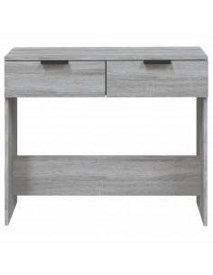 Tavolino Consolle Grigio Sonoma 90x36x75 cm Legno Multistrato