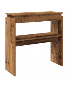 Tavolino Consolle Legno Antico 80x30x80 cm in Truciolato