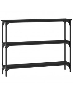 Tavolino Consolle Nero 100x22,5x75 cm in Legno Multistrato