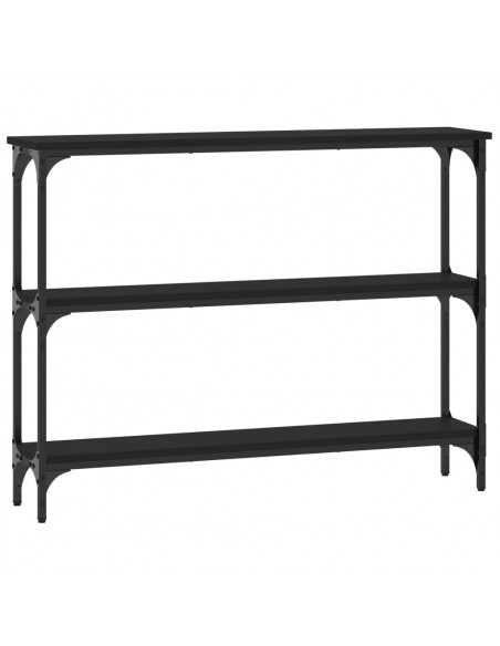 Tavolino Consolle Nero 100x22,5x75 cm in Legno Multistrato