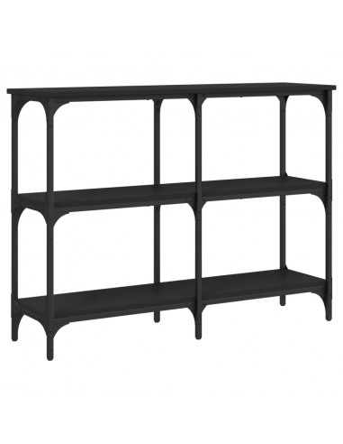 Tavolino Consolle Nero 100x29x75 cm in Legno Multistrato